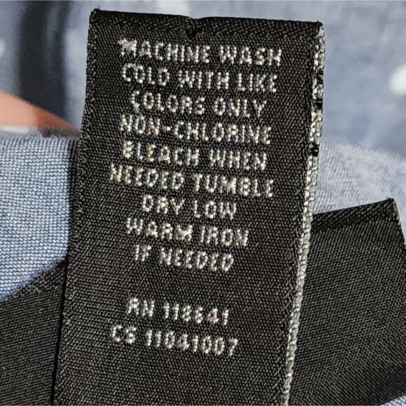 Lane Bryant blue and white polka dot button-down shirt plus size 16 - Picture 5 of 6